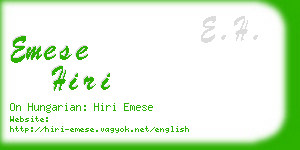 emese hiri business card